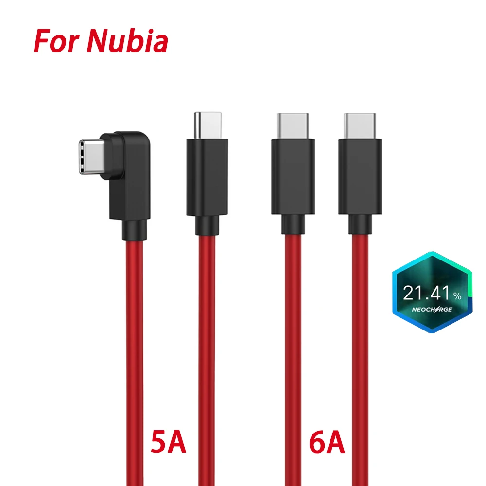 PD QC Быстрый зарядный кабель 55 Вт 66 6А для Nubia Red Magic 5S 6 6S 6R Z30 Pro 6A игровой передачи