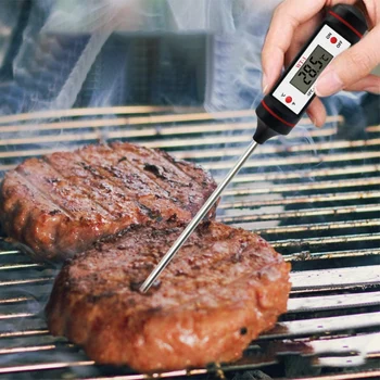 

2Pcs Food Thermometer Waterproof Kitchen Oil Warm Milk Liquid Digital Display Barbecue Baking Electronic Thermometer