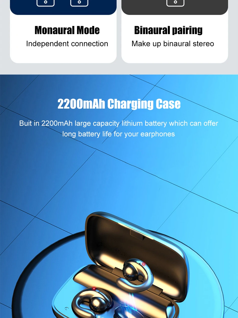 Беспроводные наушники 9D стерео TWS Bluetooth V5.0 наушники костной проводимости спортивная водонепроницаемая гарнитура с микрофоном наушники
