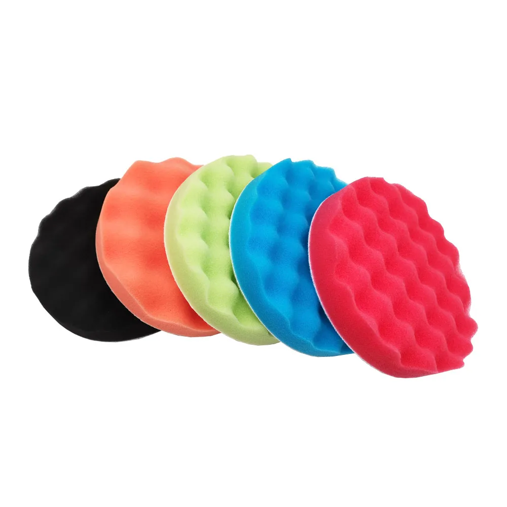 4/5/6/7/8pcs 6inch Polishing Pad Kit 150mm Foam Buffer Kit Buffing Sponge Wax Pad for Removes Scratches car polishing pad car polish pad car polishing sponge wool polishing pad polishing sponge set polishing wheel disc polishing wheel kit