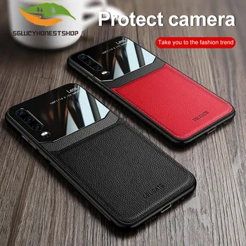 

Slim Leather Hard Cover Case For Huawei P40 Lite P30 P20 P10 Plus Mate 20 Pro Nova 5T 6SE 5i 4 3i 3 Honor 9 10 9x Pro v20 v10