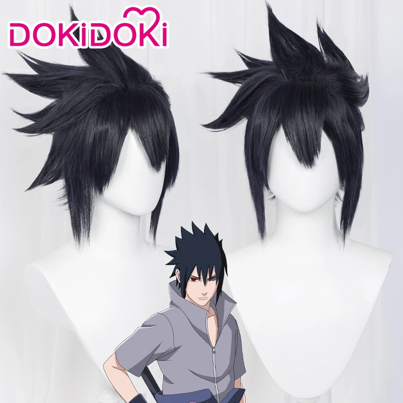 DokiDoki Аниме косплей парик Uchiha черный волосы Саске Парик |