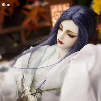 Blue BJD парик 1/3 1/4 1/6 Длинные прямые парики для кукол аксессуары, модные кукольные волосы высокотемпературное волокно для кукол игрушки - Цвет: Blue