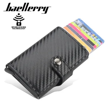 

Antimagnetic Rfid Credit Card Holder Mens Double Card Holder Case Women Wallet Metal Business Bank Credit Card Minimalist Unisex