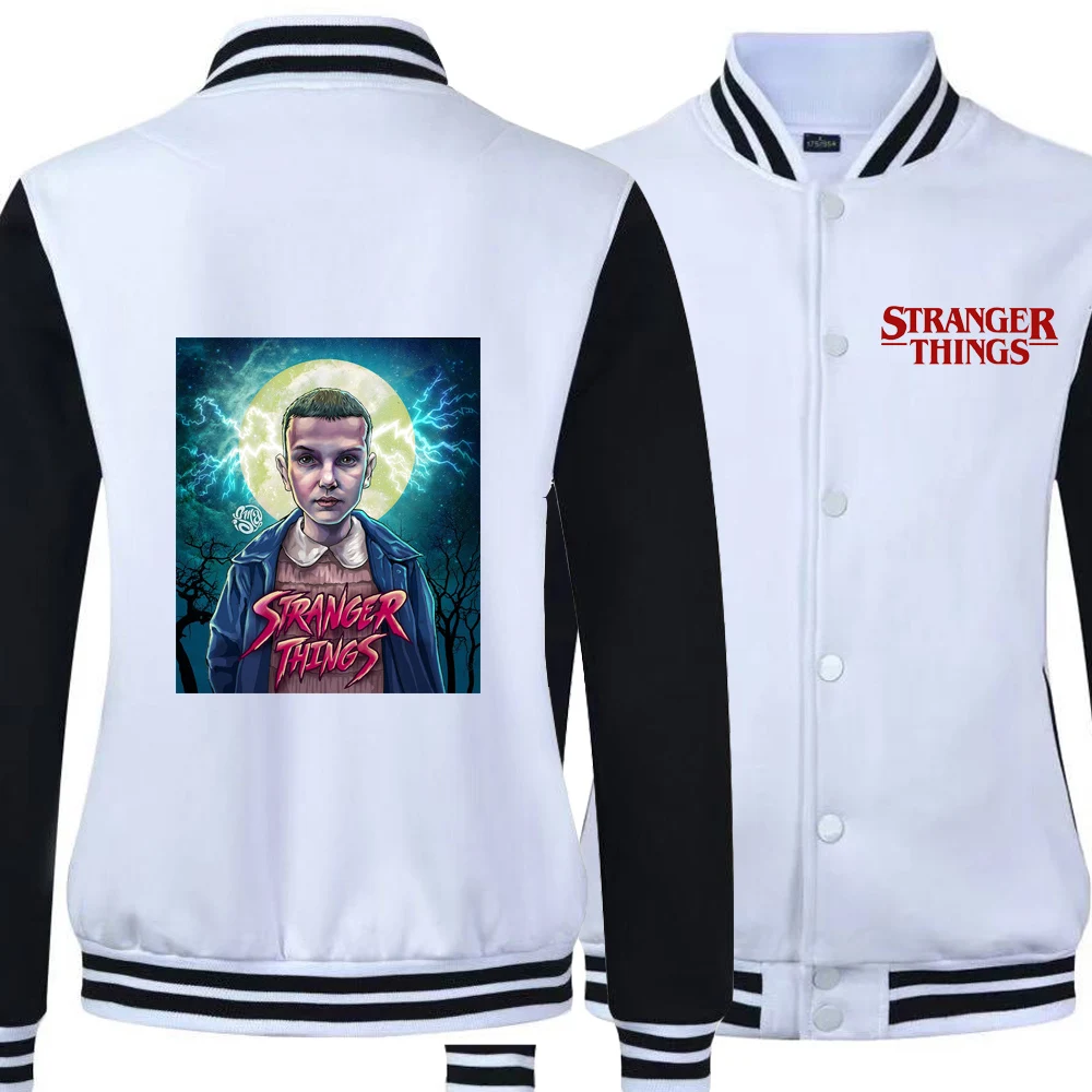 

2019 Fashion New Autumn Men's Keep Warm Baseball Jacket Alien Funny Stranger Things Jackets Male Bomber Baseball Sports Coats
