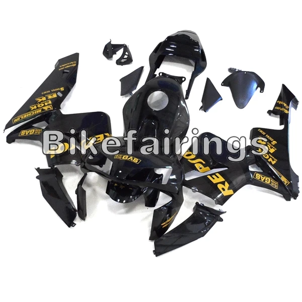 Впрыск полный комплект обтекателя для Honda CBR600RR F5 2003 2004 CBR 600RR 03 04 ABS пластиковый мотоциклетный кузов-Repsol черный желтый