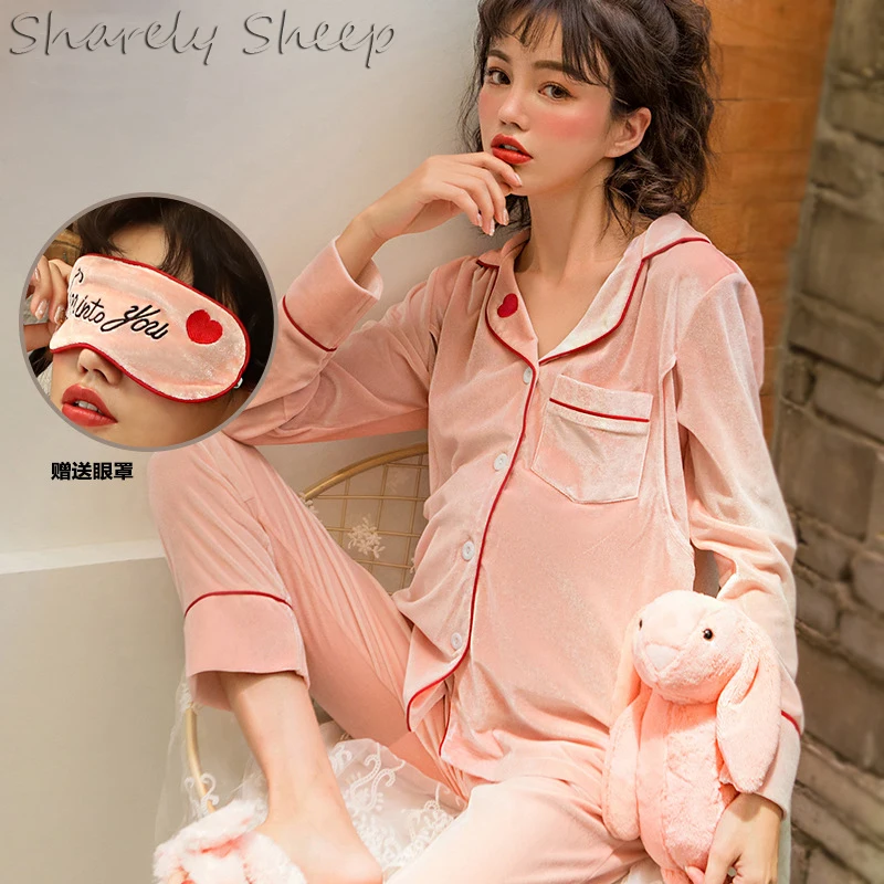 Pregnancy Velvet Nursing Sleepwear Maternity Cotton Breastfeeding Pajamas Nightwear Pregnant Women Breast feeding Clothes