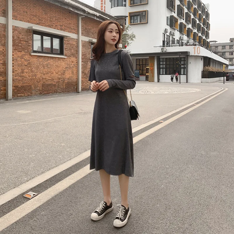 

2020 Spring New Style Korean-style Dress Women's High-waisted Slimming Mid-length Slim Fit Base Skirt Spring Skirt-Style