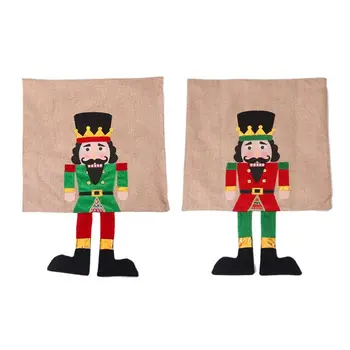 

2pcs Walnut Soldier Cushion Cover Throw Sofa Pillow Case Christmas Home Decor