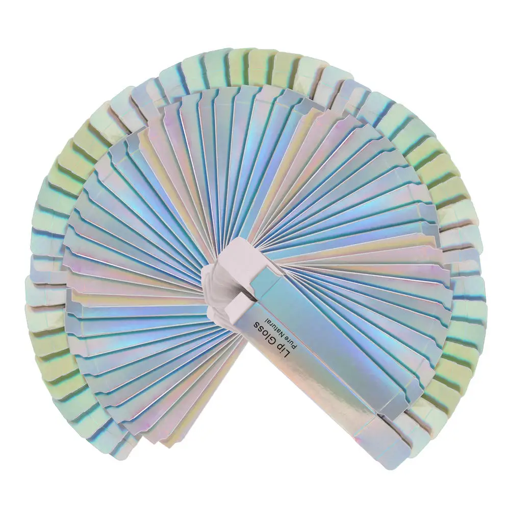 

50/100pcs Diy Handmade Lip Gloss Packaging Boxes Laser Color Lipstick Wrapping Box 2.3 X 2.3 X 10.7cm