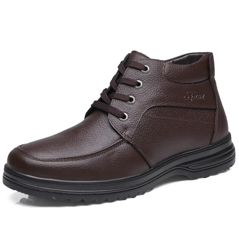VESONAL/Коллекция года; сезон осень-зима; теплые кожаные мужские ботинки; зимняя обувь с мехом и плюшем; классические мужские повседневные ботинки; кроссовки; обувь