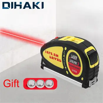 

5.5M Tape Measure with Infrared Laser Level Flexible Rule Measuring Reel Band Roll Tape Aluminum Alloy Metric/Inch Waterproof