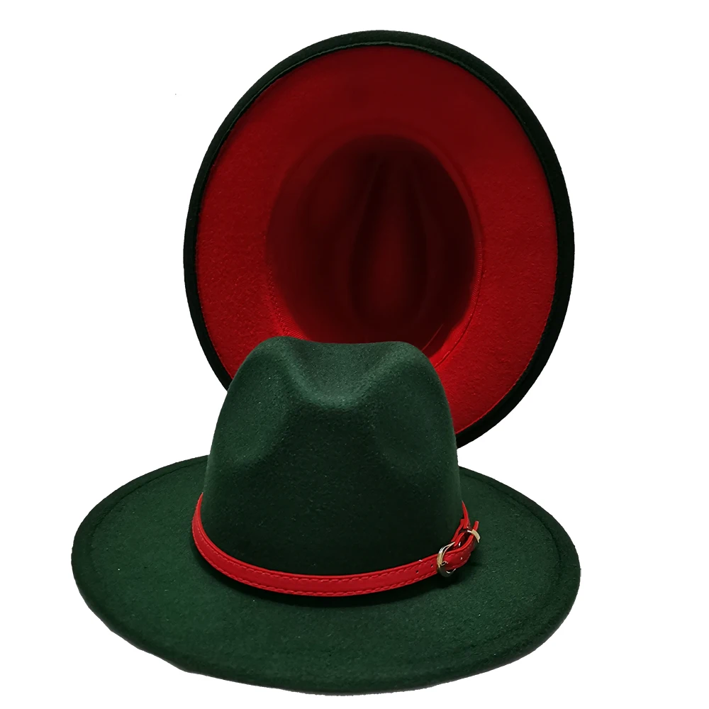 hats red bottom fedoras lady hat two 