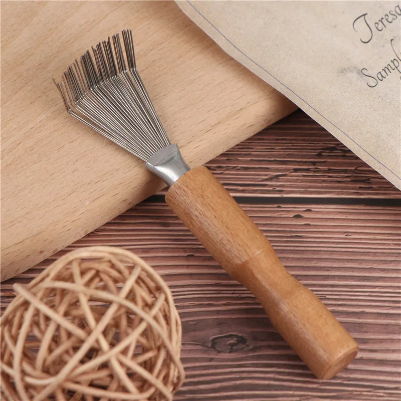 1pc/2pcs Hair Brush Comb Cleaner Tool Wooden Delicate Cleaning Removable Handle