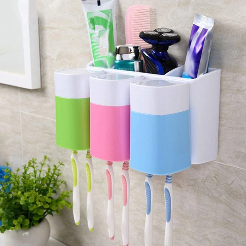 Toothbrush Holder Wall Mounted for Bathroom Storage Organizer