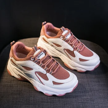 

2020 spring new women's shoes dad shoes thick bottom students wild fashion sneakers women running casual shoes