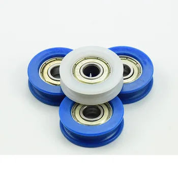 

Fixmee 10 pcs U Nylon plastic Embedded 608 Groove Ball Bearings 8*32*10mm Guide Pulley
