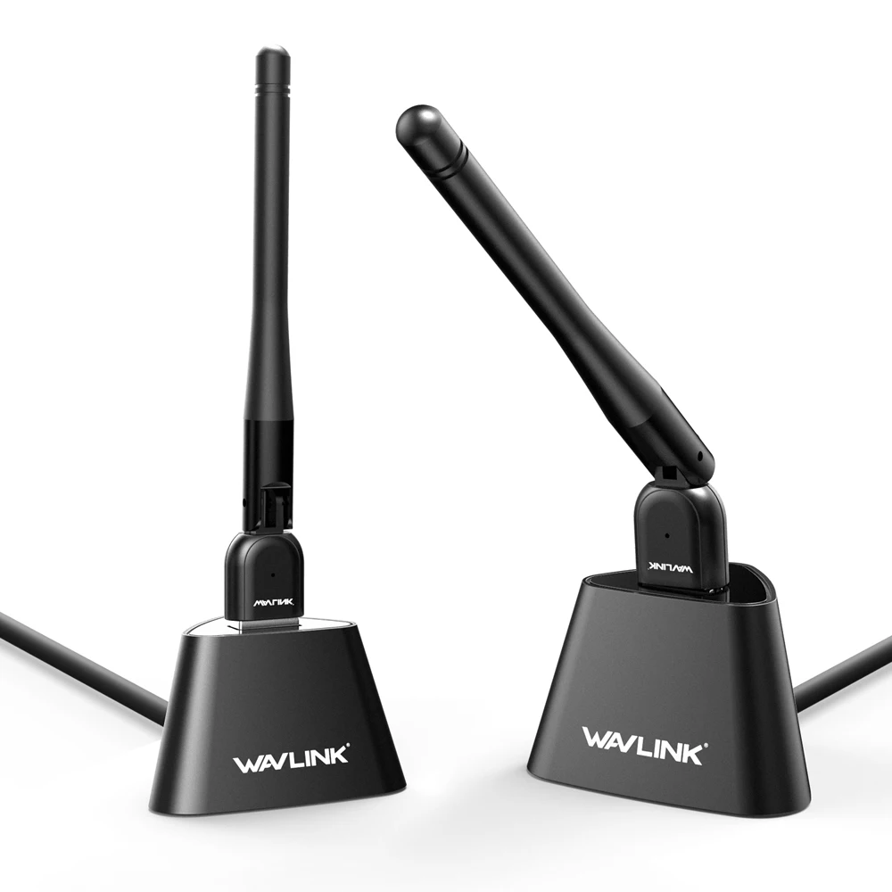 WAVLINK USB Wifi адаптер 600 Мбит/с 5 ГГц AC600 двухдиапазонный беспроводной сетевой адаптер 2,4 ГГц Wi-Fi ключ приемник антенна с высоким коэффициентом усиления