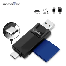 Rocketek type-c usb 3,0 otg phone type c multi 2 в 1 устройство для чтения карт памяти 5 Гбит/с адаптер для SD/TF micro SD Компьютерные аксессуары