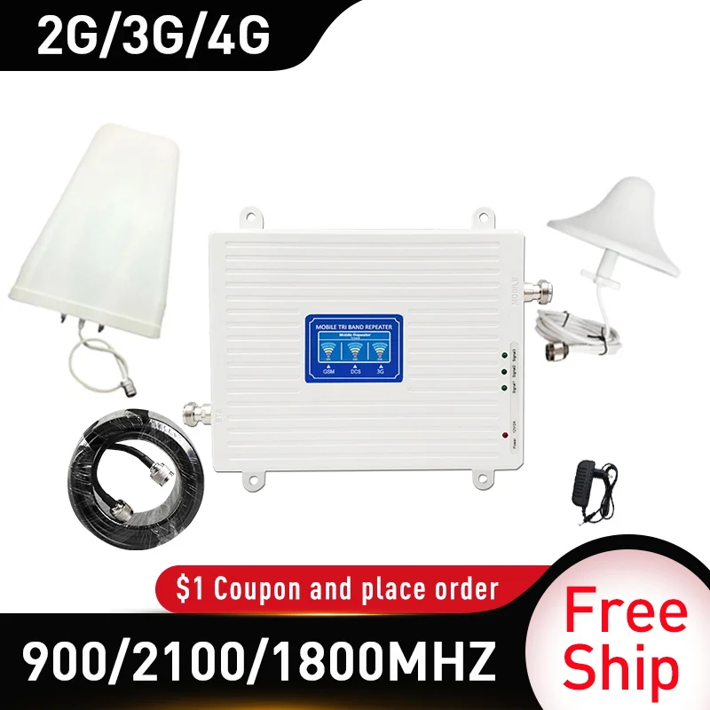 4g антенна бустер 900/1800/2100 бустет DCS WCDMA LTE GSM 2G 3g 4G трехполосный усилитель сигнала мобильного телефона GSM ретранслятор сотовой связи усилитель/4g