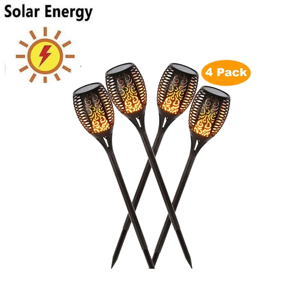 

Solar Waterproof Flickering Flame Torch Light Outdoor Landscape Decoration Lighting Lamp Flame Lamp Flickering bulb dancing Lawn