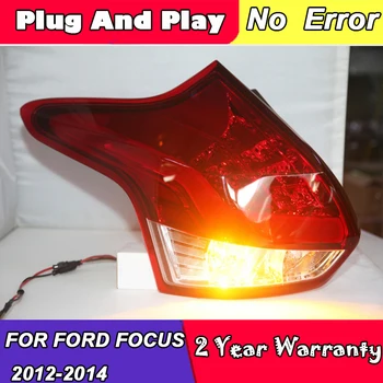 

For Ford For Focus LED Strip Tail Lamp Back Rear Light For FORD Hatchback 2012-2014 Year Red white