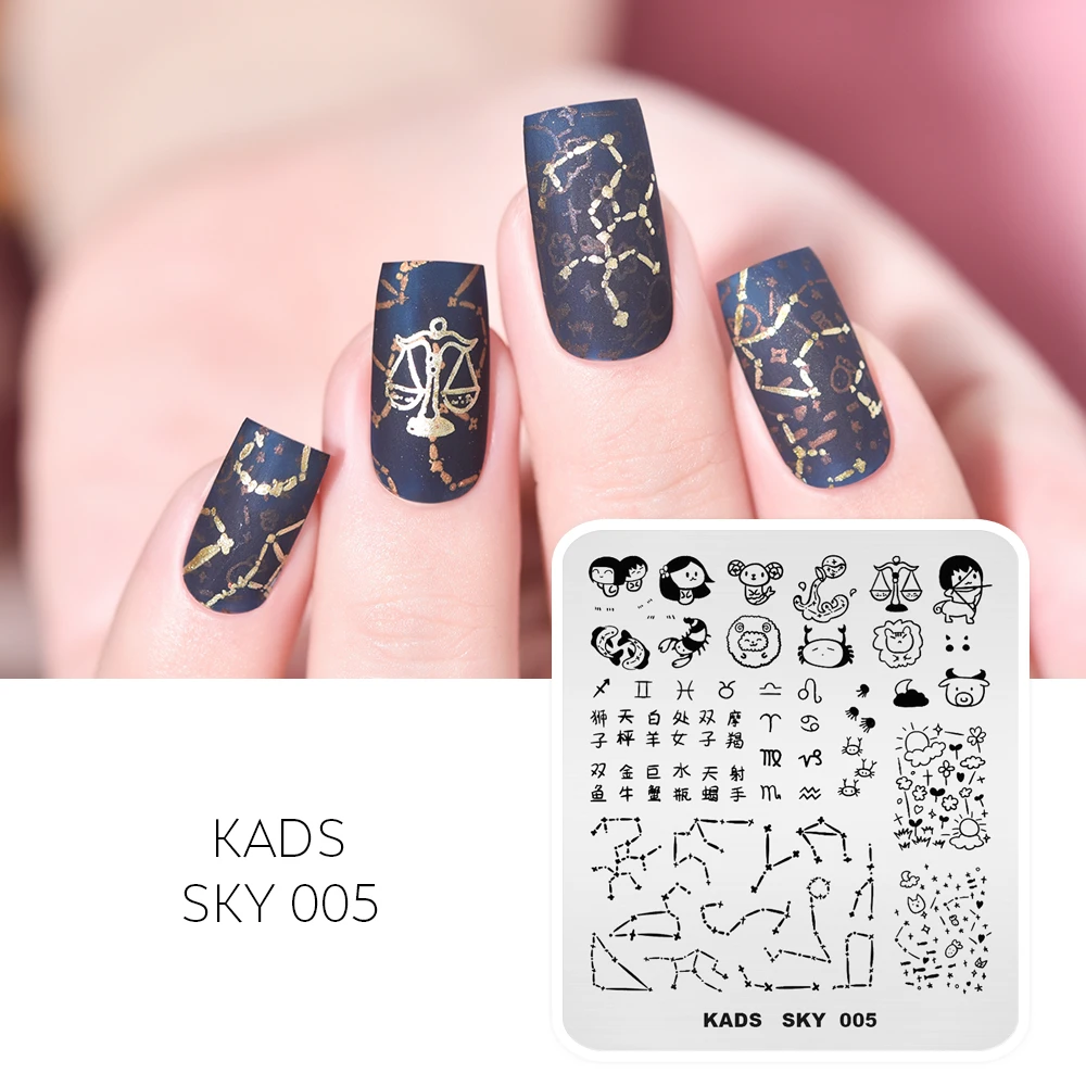 Nail Art Stamping Plate Constellation Design Nail Image Stamp Template  Virgo Aries Pattern Stamping Stencil Plate For Nail Art - Nail Templates -  AliExpress