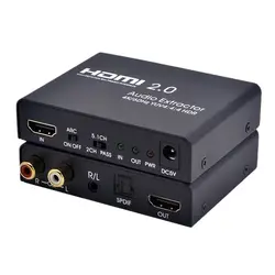 Hdmi 2,0 к Hdmi аудио экстрактор поддержка 4 к/60 Гц Yuv 4:4:4 Hdr Arc для Hd коробка Ps3 Ps4