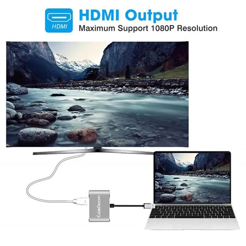 Кабель C0105 2 в 1 USB3.0 мужчина к 1080P HDMI DVI Женский USB конвертер Поддержка прямой доставки