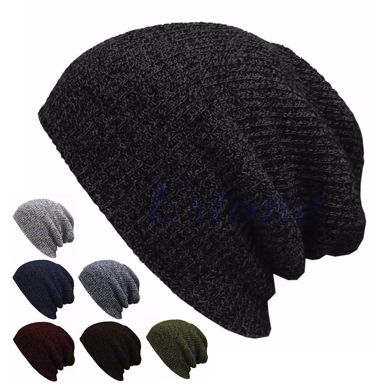 

Unisex Knit Baggy Beanie Winter Hat Outdoor Skiing Slouchy Chic Knitted Cap winter hats for women hats for men