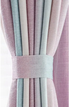 Pink Curtain Современные скандинавские цветные полосатые занавески s для гостиной затемненные ПЕЧАТНЫЕ ЗАНАВЕСКИ s с разноцветный Тюль занавески s занавески INS стиль - Цвет: Pink Curtain