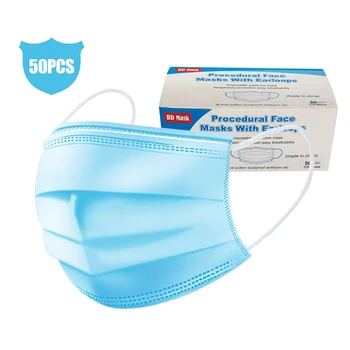 

Mask Disposable Nonwove 3 Layer Ply Filter Mask Mouth Face Mask Filter Safe Breathable Protective Masks Mouthcaps 24h Shipping