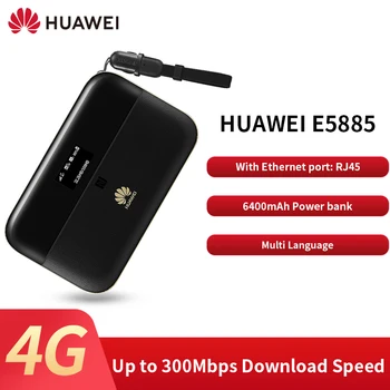 

300M Cat6 LTE 4G Wireless WiFi Router with Ethernet port 6400mAh Power Bank Portble WiFi HUAWEI Mobile WiFi 2 Pro E5885