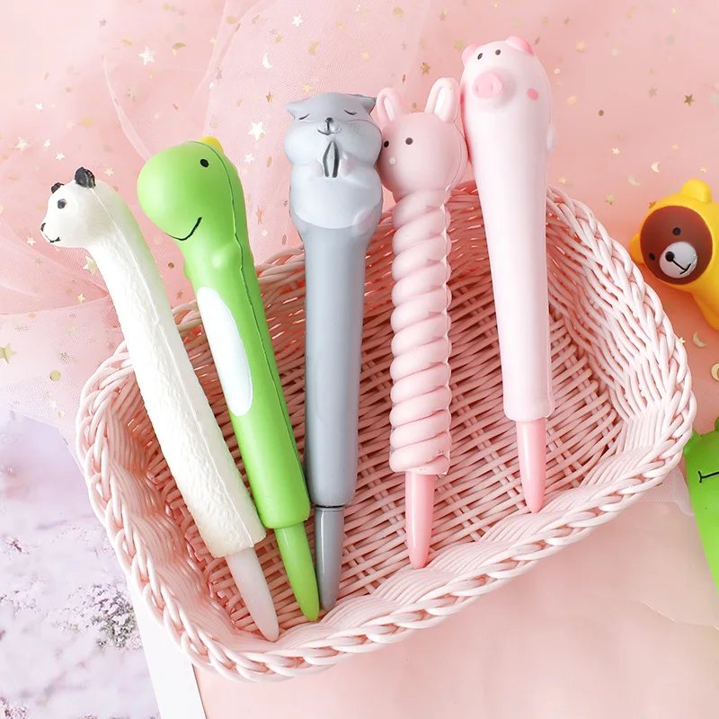 

Cute Decompression Gel Pen Creative Pens Kawaii Cartoon Neutral Pens Kids Girls Gifts School Office Supplies Novelty Stationery