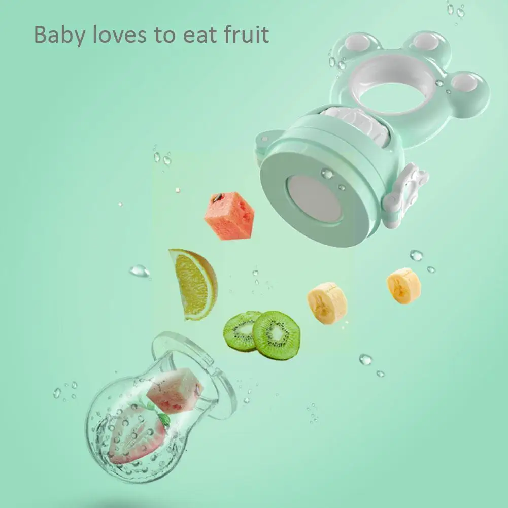 Baby Teether Nipple Fruit Food Vegetable Bite Bag Pacifier Feeder Safe
