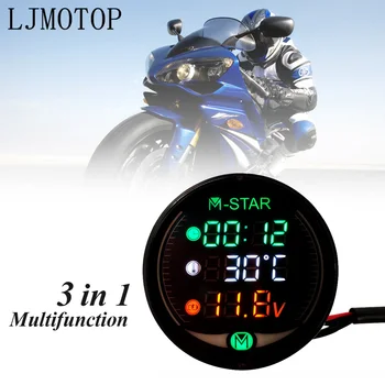 

3 in 1 Night Vision Motorcycle Meter Time Temperature Voltage Table For Yamaha YZF R15 XT660 TMAX 500 TMAX 530 XP500 XP530