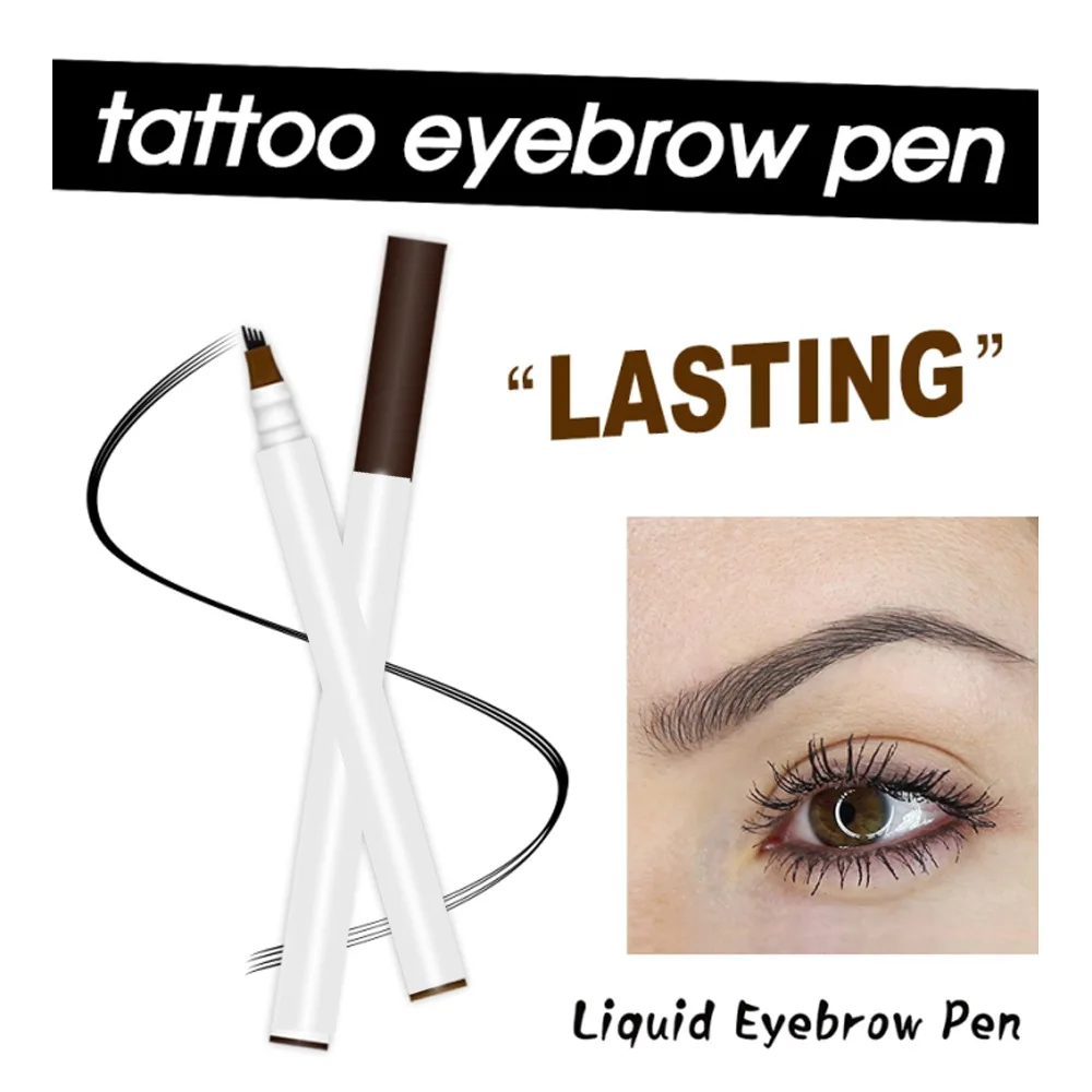 custom professional four-headed eyebrow pencil private label thin waterproof matte eyebrow pencils customize logo low moq