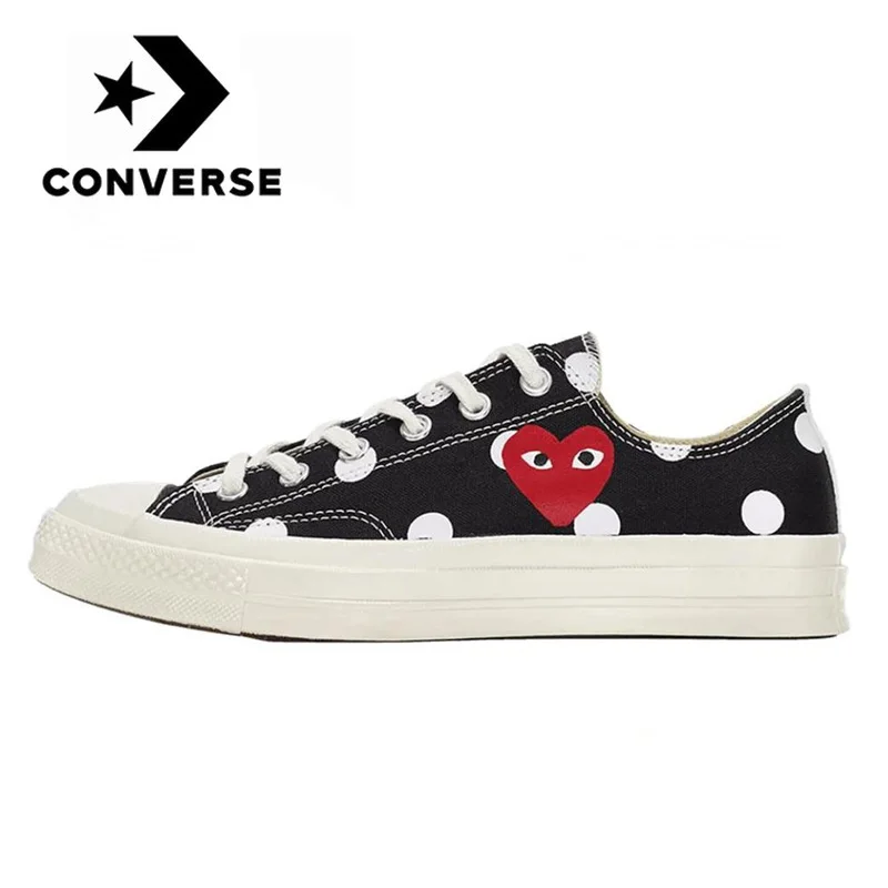 converse comme des garcon a pois