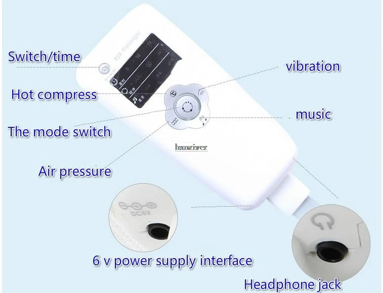 Лидер продаж mp3.6 массажер для глаз, устраняет мешок, магнитный Дальний инфракрасный нагрев глаз. Массажные очки, маска для глаз
