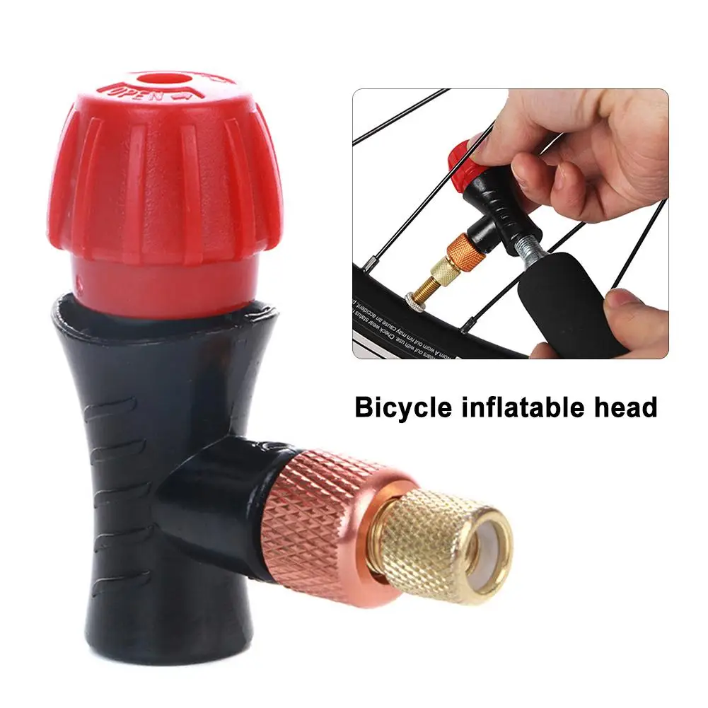 Mountain Bike Mini Air Pump Valve Head Inflator CO2 Gas Bottle Insulated Sleeve Bike Mini Air Pump Valve Head Inflator CO2 Gas B