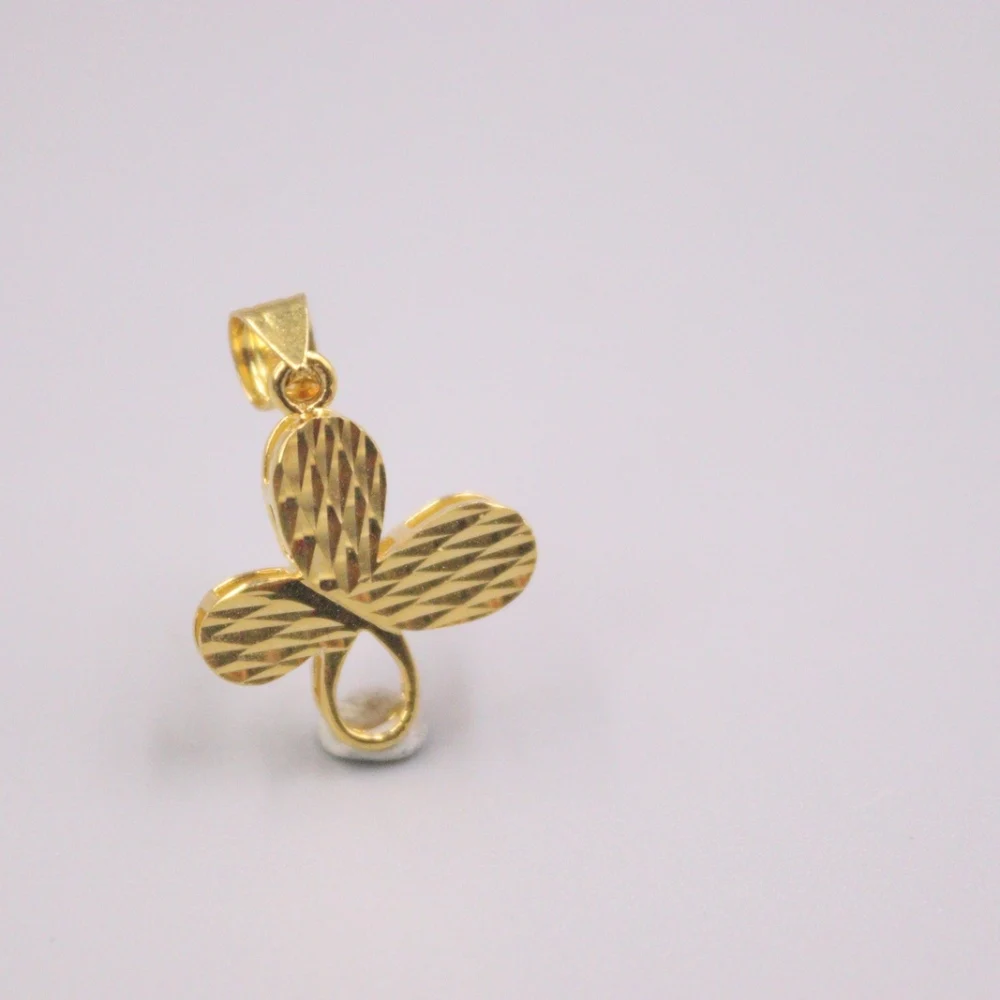 

New Solid Pure 18Kt Yellow Gold Pendant Women Butterfly Figure Pendant 1-1.4g Only Pendant