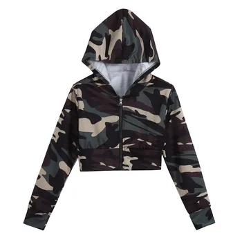 

2019 Womens Fashion Casual Floral Print Shirt Long Sleeve Hooded Windbreaker