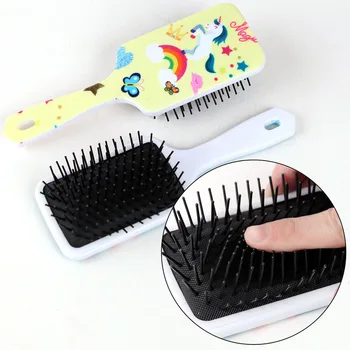 

1pc Pattern Unicorn starry sky Comb Massage Children Comb Cute Girl Comb Carry Long Hair Anti-knot Comb Hair Brush