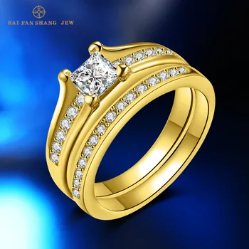 

Fashion Jewelry European and American Fashion Zircon Gold Ring Women's Engagement Jewelry Valentine's Day Gift