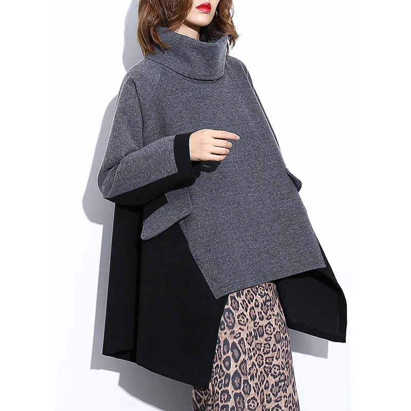 Max LuLu модные корейские осенние женские панк толстовки с капюшоном Женская водолазка Длинная толстовка винтажная Лоскутная Женская свободная одежда