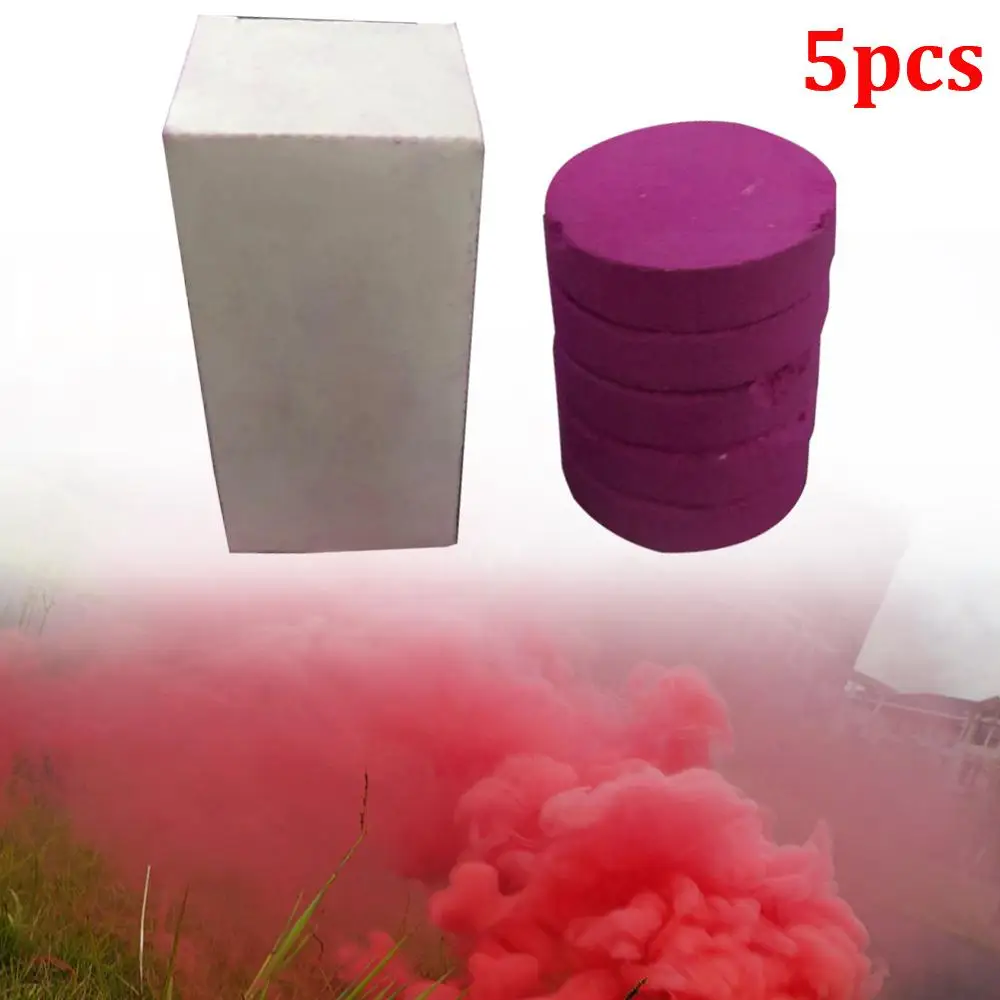 

5Pcs Colorful Smoke Pills Combustion Smog Cake Effect Smoke Bomb Pills Portable Photography Prop Halloween Props