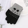 Lindo gato de dibujos animados bebé guantes invierno guantes de punto de niños niñas guantes elásticos de niños cálidos guantes dedo completo ► Foto 2/6