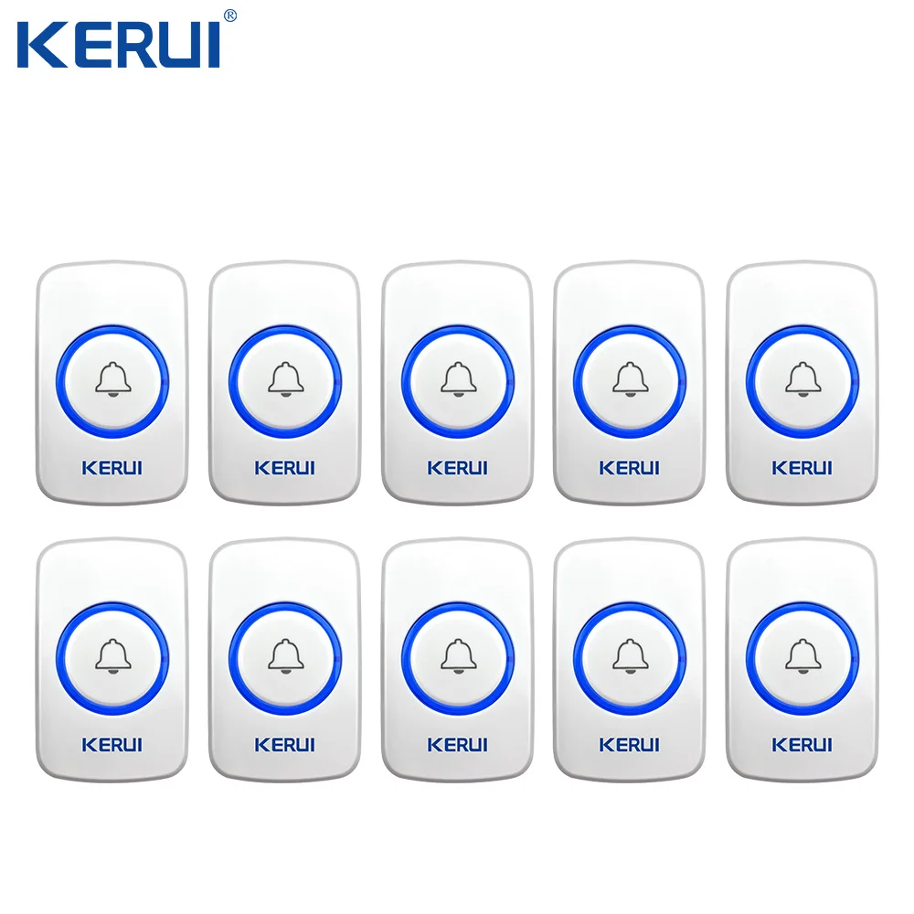 Беспроводной дверной звонок Kerui 10 кнопка аварийной сигнализации для дома система