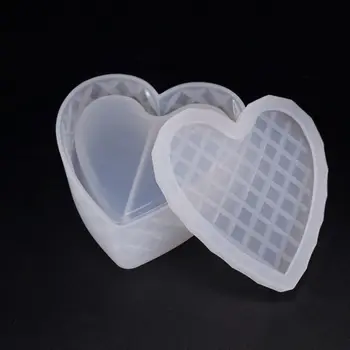 

Heart-shaped Cut Section Mold DIY Crystal Epoxy Storage Box Mould Jewelry Gift Case Silicone Molds Drop Shipping