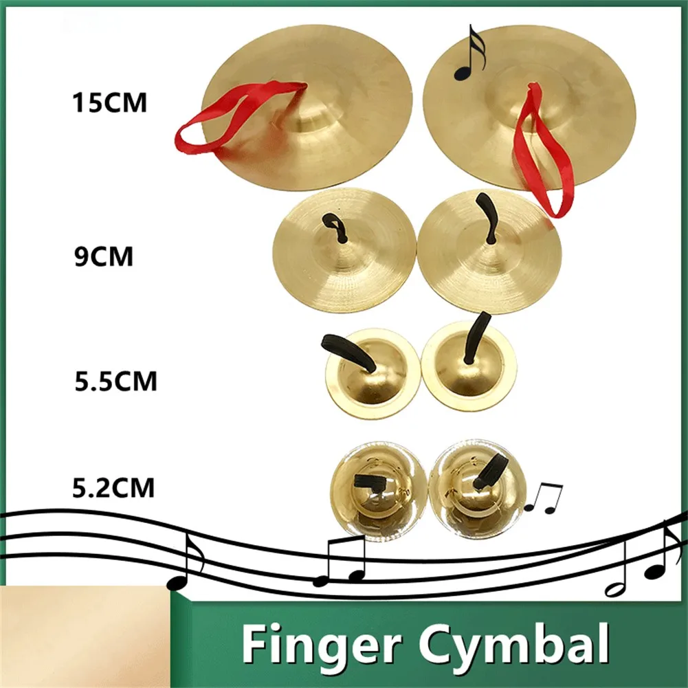 2Pcs Belly Dancing Finger Cymbal Percussion Musical Instrument Fingertip Orff Dance Props Education